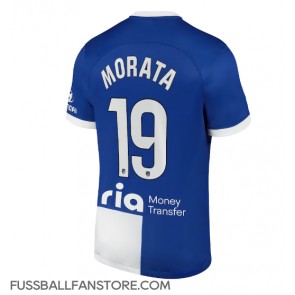 Atletico Madrid Alvaro Morata #19 Replik Auswärtstrikot 2023-24 Kurzarm